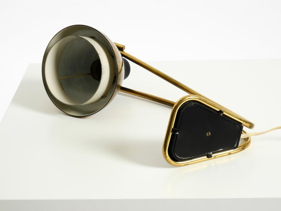 Image 1 of Rare large Mid Century Modern brass table lamp with beautiful patina