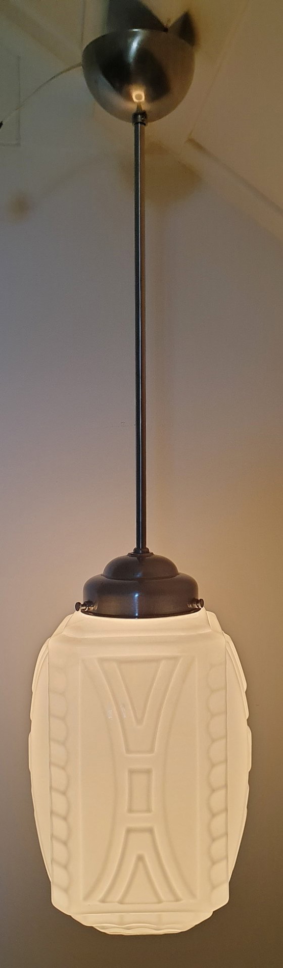 Image 1 of Art Deco hanglamp opaline glas 
