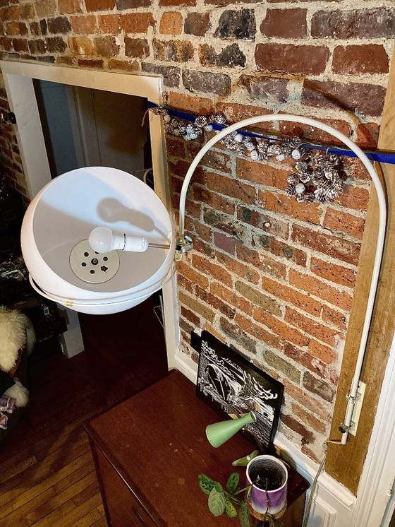 Image 1 of Grande lampada da parete ad arco Dijkstra in acciaio e acrilico