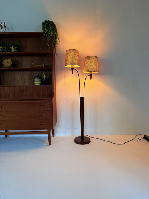 Vintage teak floor lamp '60