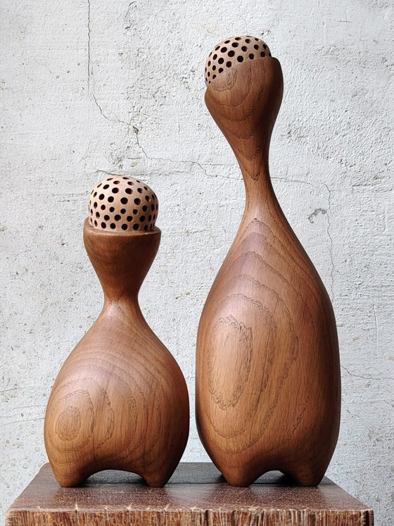 Oggetti decorativi in legno, due pezzi, retroDom, Marrone, Organic Modern (foto 6 di 9)