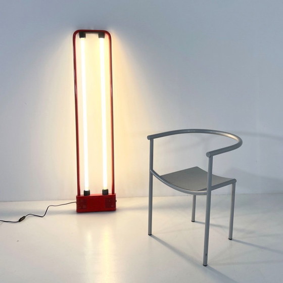 Image 1 of Red Double Neon Lamp by Gian N. Gigante for Zerbetto, 1980s