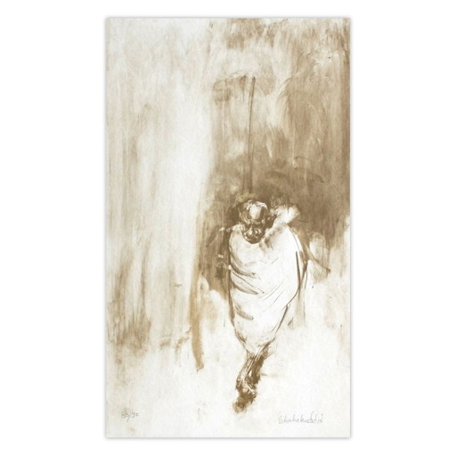 Lithographie signée par Ahmed Shahabuddin Gandhi, 2008