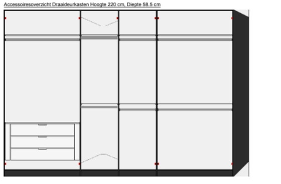 Image 1 of Armoire/meuble d'angle de luxe Jutzler à portes battantes fumées