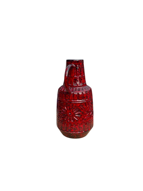 Image 1 of Italian "Alla Moda" MCM pottery Fratelli Fanciullacci design vase h= 13.77" 35 cm handmade Italy 1960s