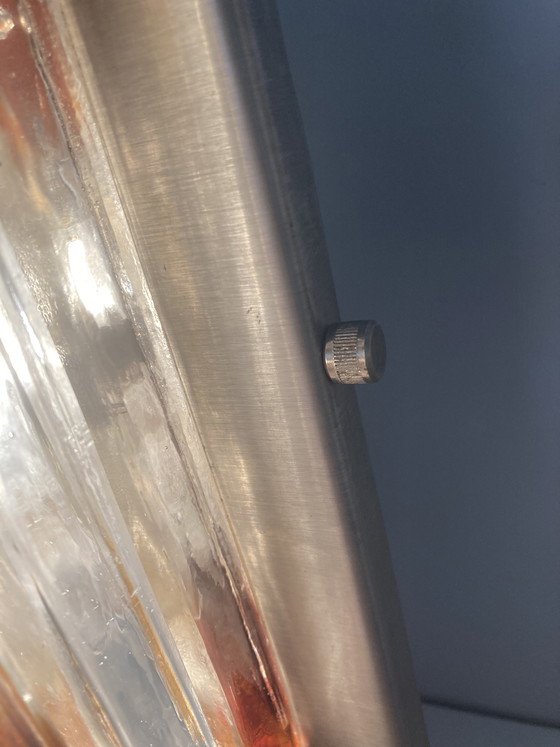 Image 1 of Applique vintage anni '70 in vetro trasparente e fumé per Poliarte