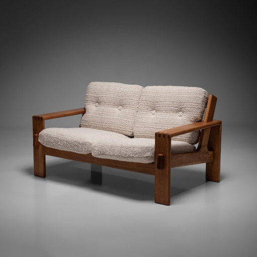 ‘Bonanza’ 2-zitsbank van Esko Pajamies voor Asko, Finland, jaren 60 – 2 zitsbanken, Wood, Wool