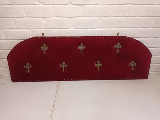 Vintage coat rack in velour