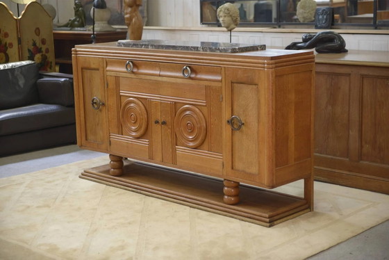 Oak buffet in the style of Charles Dudouyt, 1930s. – Storage cabinet, Wood, Art Deco (photo 14 of 14)