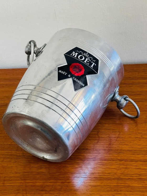 Vintage Verzilverde Champagnekoeler, Moet & Chandon, door Argit – Tafelaccessoires, Metal (photo 14 of 20)
