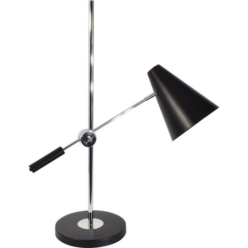 Verstelbare bureaulamp in zwart metaal