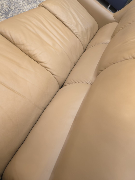 Image 1 of Poltrona Frau Set de tres plazas con sillón, sofá de cuero, sillón de diseño