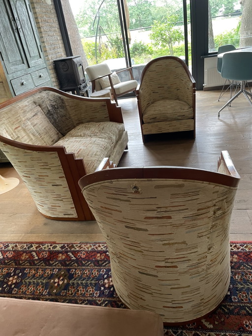 Sofagarnitur im Art-Deco-Stil