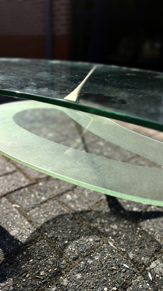 Vintage Bontempi Coffee Table – Glass, Metal (photo 3 of 6)