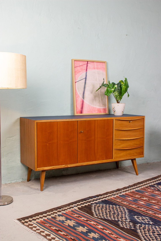 Image 1 of Vintage sideboard chest of drawers Mid Century teak nut 60s