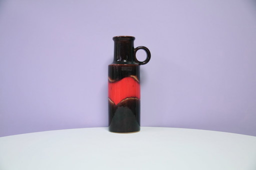 brown & red West Germany vase