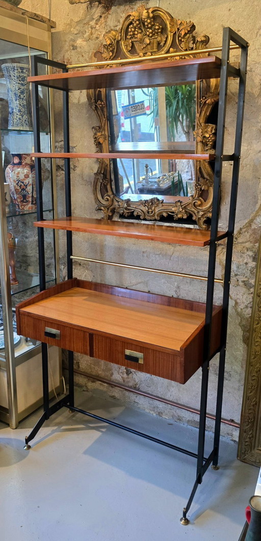 Bibliothèque - Bureau Vintage Italien Des Années 1960/70