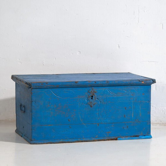 Antique blue chest (c.1920) #40 – Chest of drawers (photo 5 of 40)