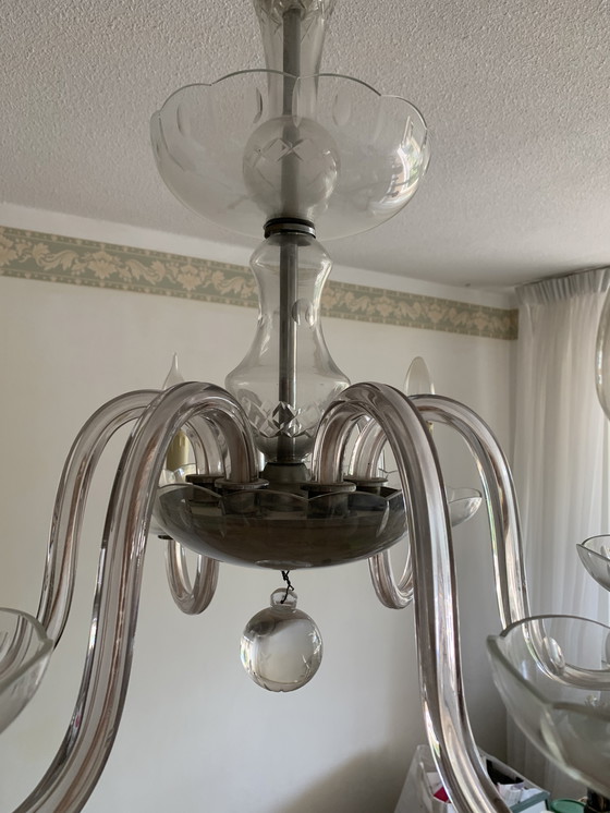 Image 1 of Kroonluchter geperst kristal rond 1920