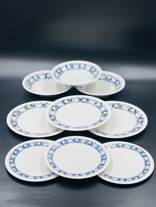 Set di 9 piatti vintage Cadiz – Villeroy & Boch – anni '60-'70