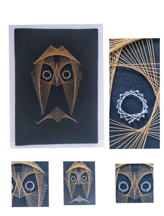 Image 1 of pittura chouette fils anno 70