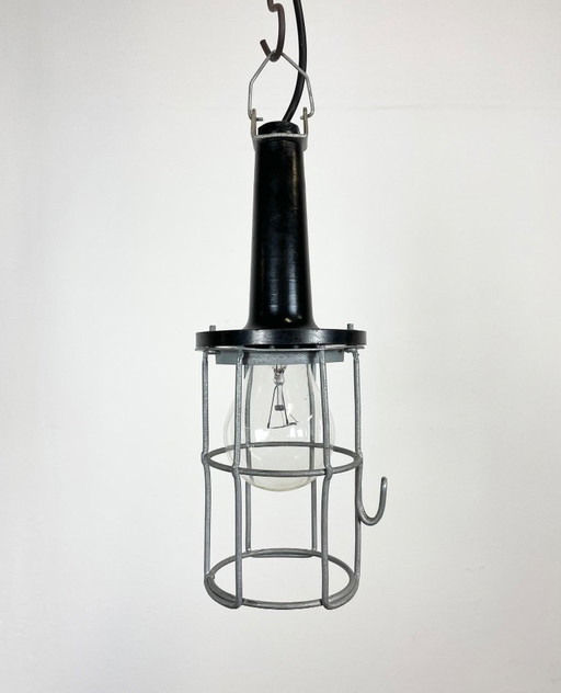 Lampe de travail suspendue vintage en bakélite de style industriel, années 1960