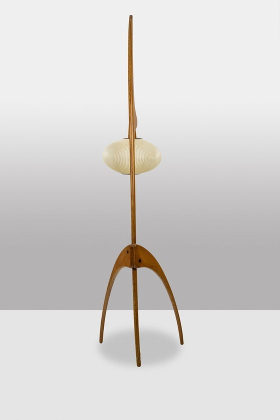 Image 1 of François Rispal. Lampe de sol, modèle « Mante religieuse ». Années 1950-60