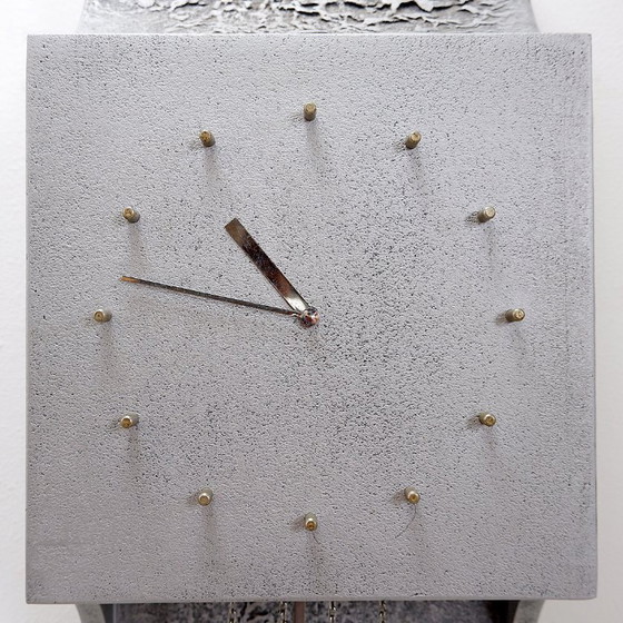 Image 1 of Vintage brutalistische staande klok, jaren 70