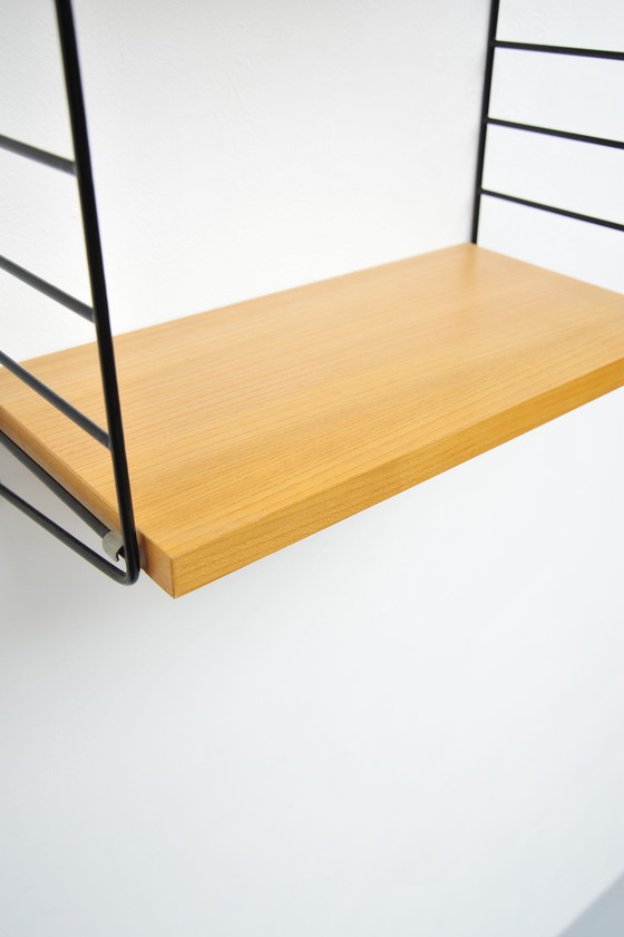 Image 1 of Sistema di scaffalature String in legno di ciliegio con 2 scale di Kajsa e Nisse Strinning