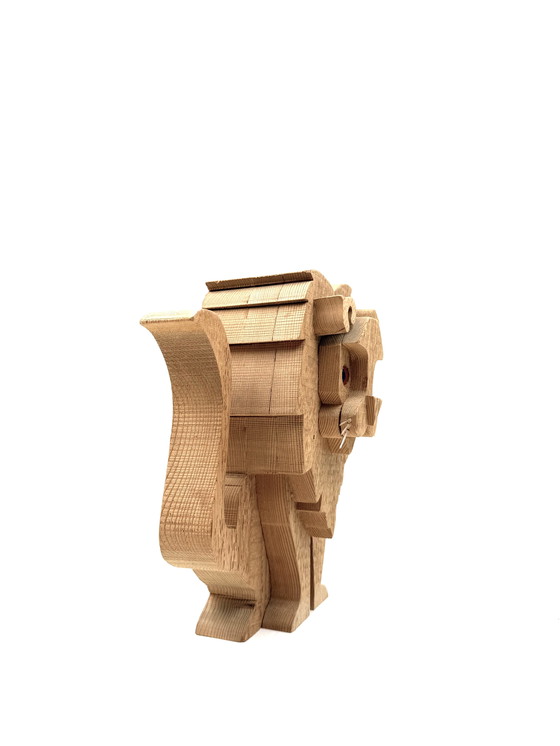 Image 1 of Bottega Michelangeli, escultura de león en madera, Orvieto, Italia, años 70