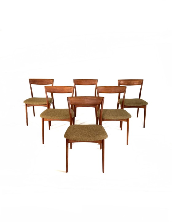 6x Sedie da pranzo restaurate, Viborg Stolefabrik ‘60 – Legno, Tessile (photo 13 of 15)