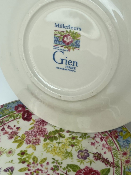 Image 1 of Gien Millefleurs - Isabelle de Borchgrave – Coffret 6 personnes + pichet
