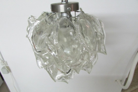 Image 1 of Designer hanglamp van roestvrij staal en glas
