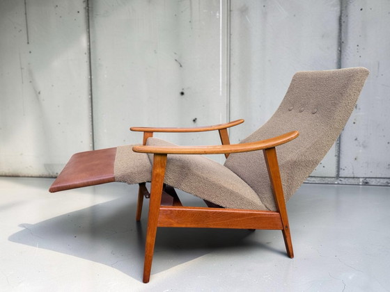 Fauteuil inclinable vintage Mid-Century – style Milo Baughman – Bois (photo 10 of 10)