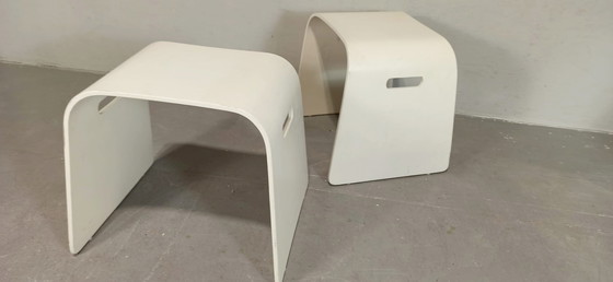 Image 1 of 2 x bentwood stools or side tables 