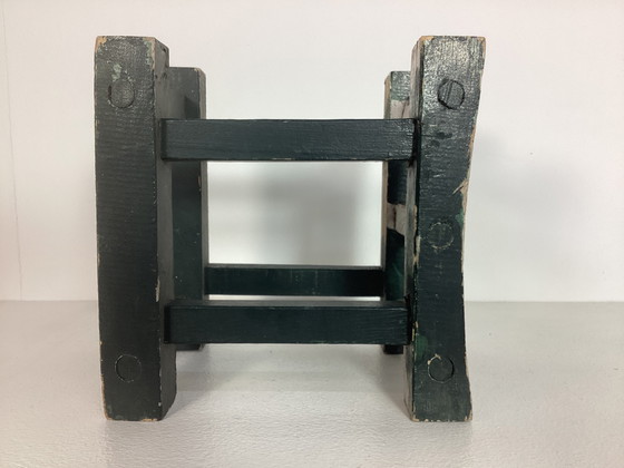 Image 1 of Jaren ‘30 vintage weiblok kruk melkkruk blokdruk 