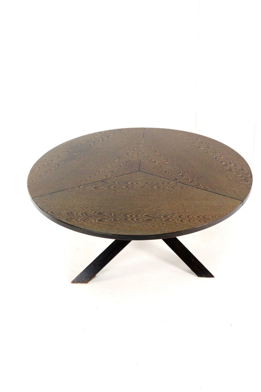 Gerard Geytenbeek table de salle à manger ronde en wengé vintage