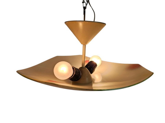 Image 1 of Lampada a ombrello - Retro - Vintage - Vetro - Metallo - Terzo quarto del XX secolo