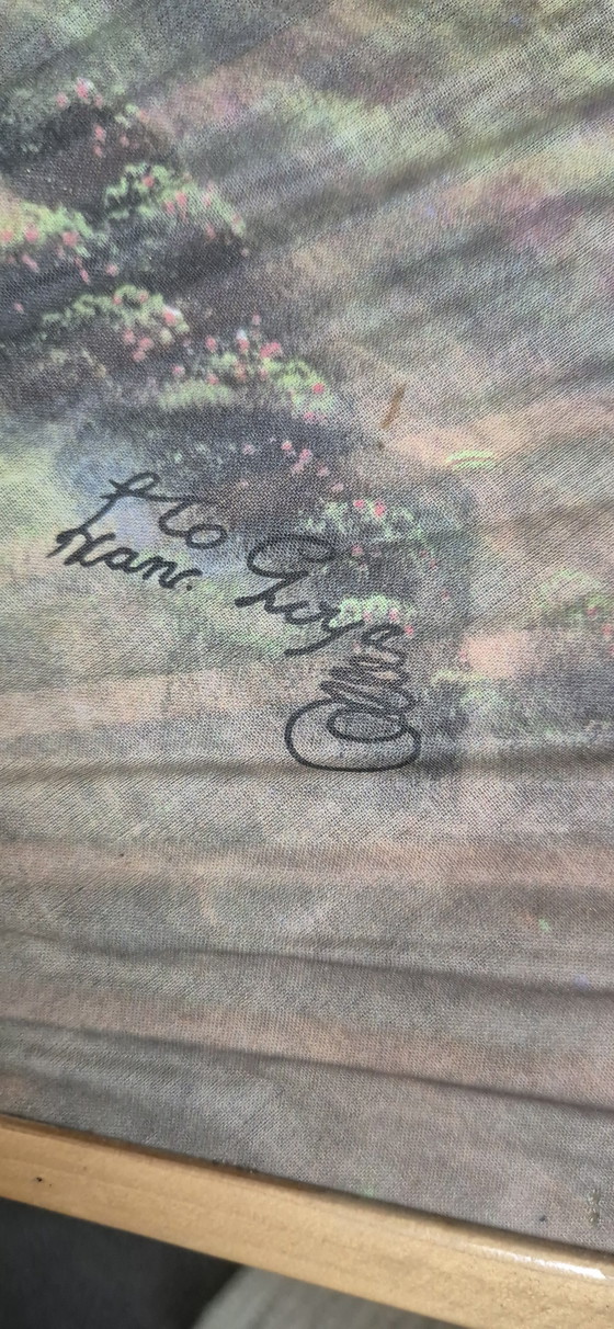 Image 1 of Vintage decoratieve waaier - Goya scène - 27 cm