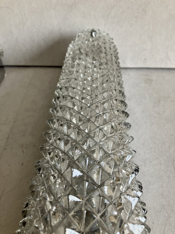 Image 1 of Wunderschöne Wandlampen aus prismatischem Kristall von Glashütte Limburg