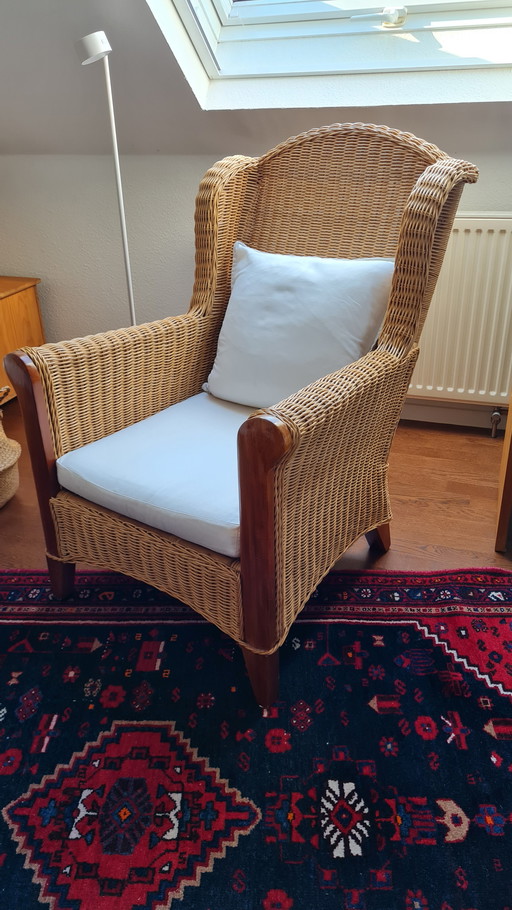 Rieten fauteuil
