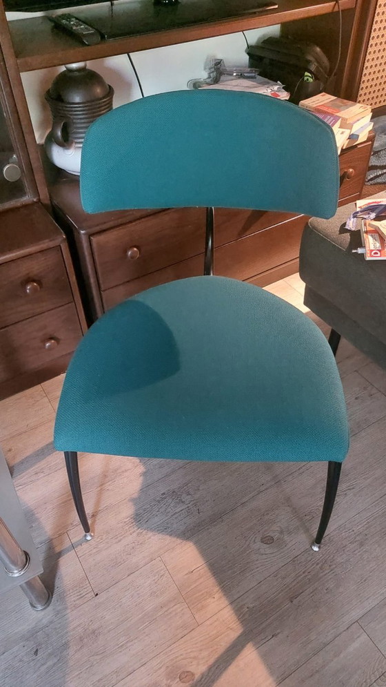 Set van 2 originele Lande designstoelen – Eetkamerstoelen, Metal, Polyester (photo 8 of 9)