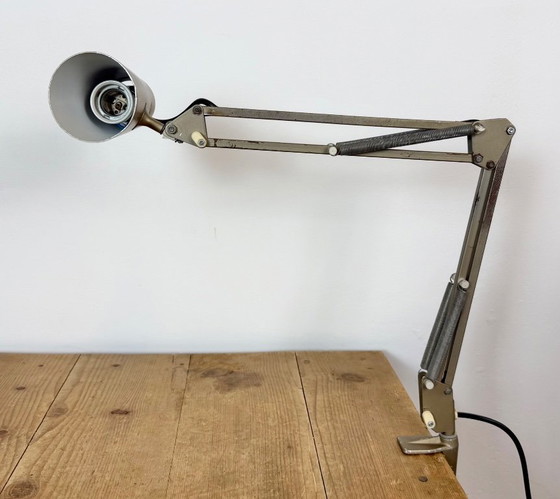 Vintage Brown Adjustable Architect Table Lamp, 1960s – Iron, Metal (photo 10 of 23)