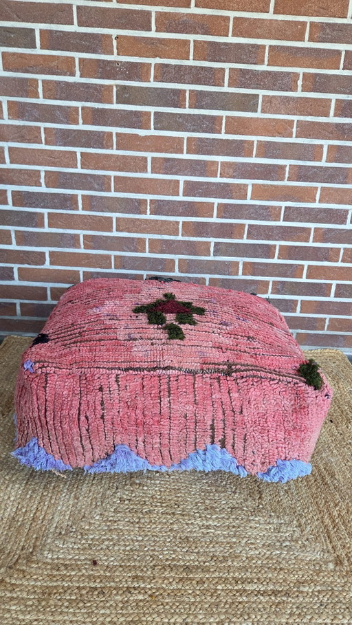 Pouf berbère vintage – hockers en poefs, Wool