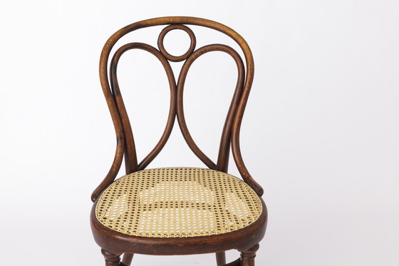 Image 1 of Thonet Stuhl Nr. 19 mit Wiener Rohrstock 1880er Jahre - Engelsstuhl - Schreibtischstuhl