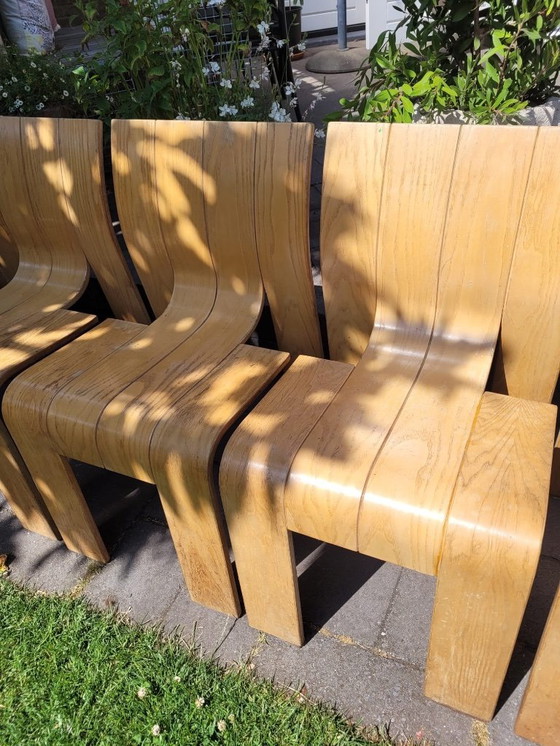 Image 1 of 6 Gijs Bakker strip chairs and table
