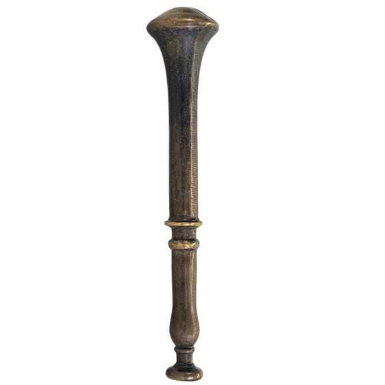 Antieke Nederlandse Bronzen Vijzel met Stamper – 17e/18e Eeuw – 3 kg – Keukenaccessoires (photo 6 of 8)