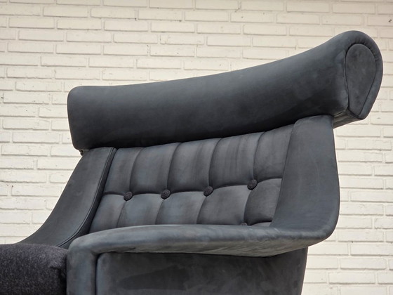 Image 1 of 1970er Jahre, dänisches Design von Illum Wikkelsø, neu bezogener Sessel, Leder.