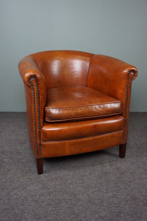 Sheep leather club chair