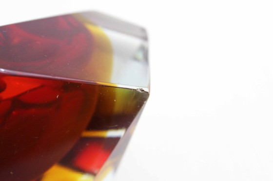 Image 1 of Cendrier Diamant en verre de Murano